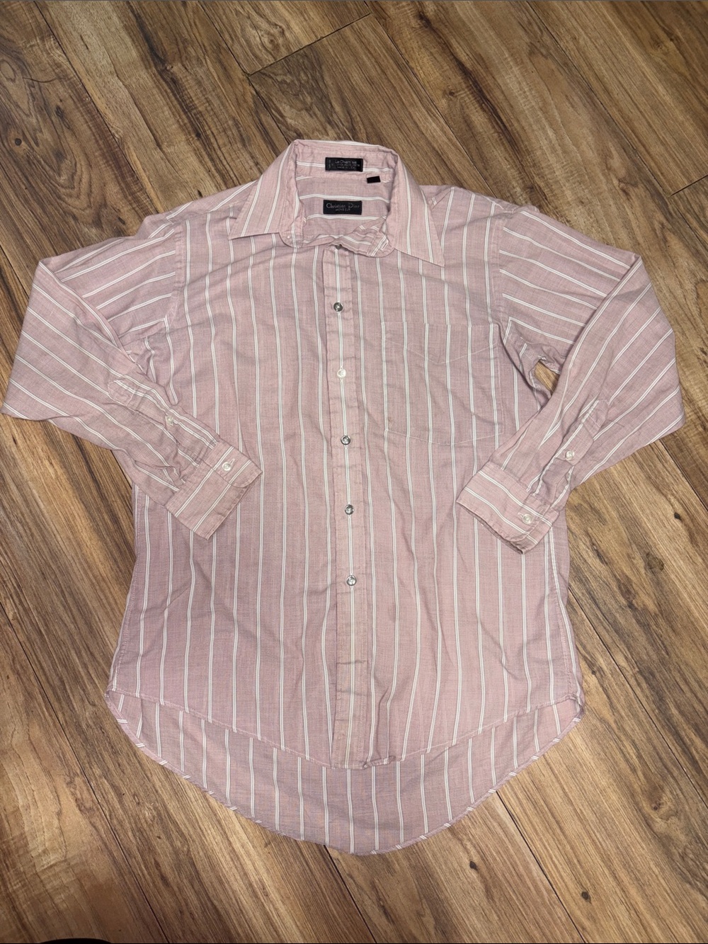 Vintage Christian Dior Monsieur La Chemise Striped Shirt Made in USA